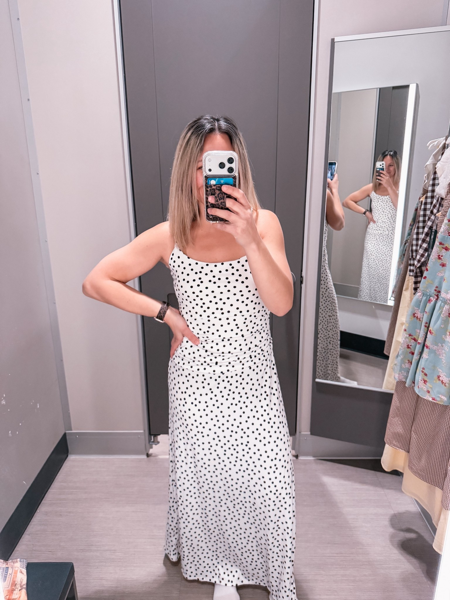 Perfect polka dot dress for spring! The fit is sooooo good. 

Wearing size small

Spring outfit. Spring dresses. Easter dress. Spring outfits. Date night outfit. Easter outfits. Vacation outfits. Work outfits. 

#LTKSaleAlert #LTKootd #LTKmomlife