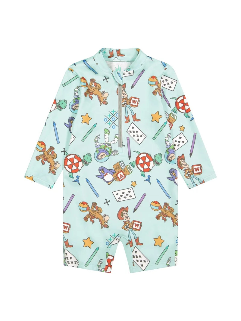 Character Baby Boy One- Piece Rash Guard Swimsuit, Sizes 0/3M- 24M | Walmart (US)