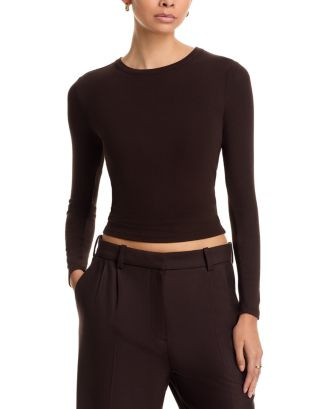 FRAME The Long Sleeve Rib Tee  | Bloomingdale's Women | Bloomingdale's (US)