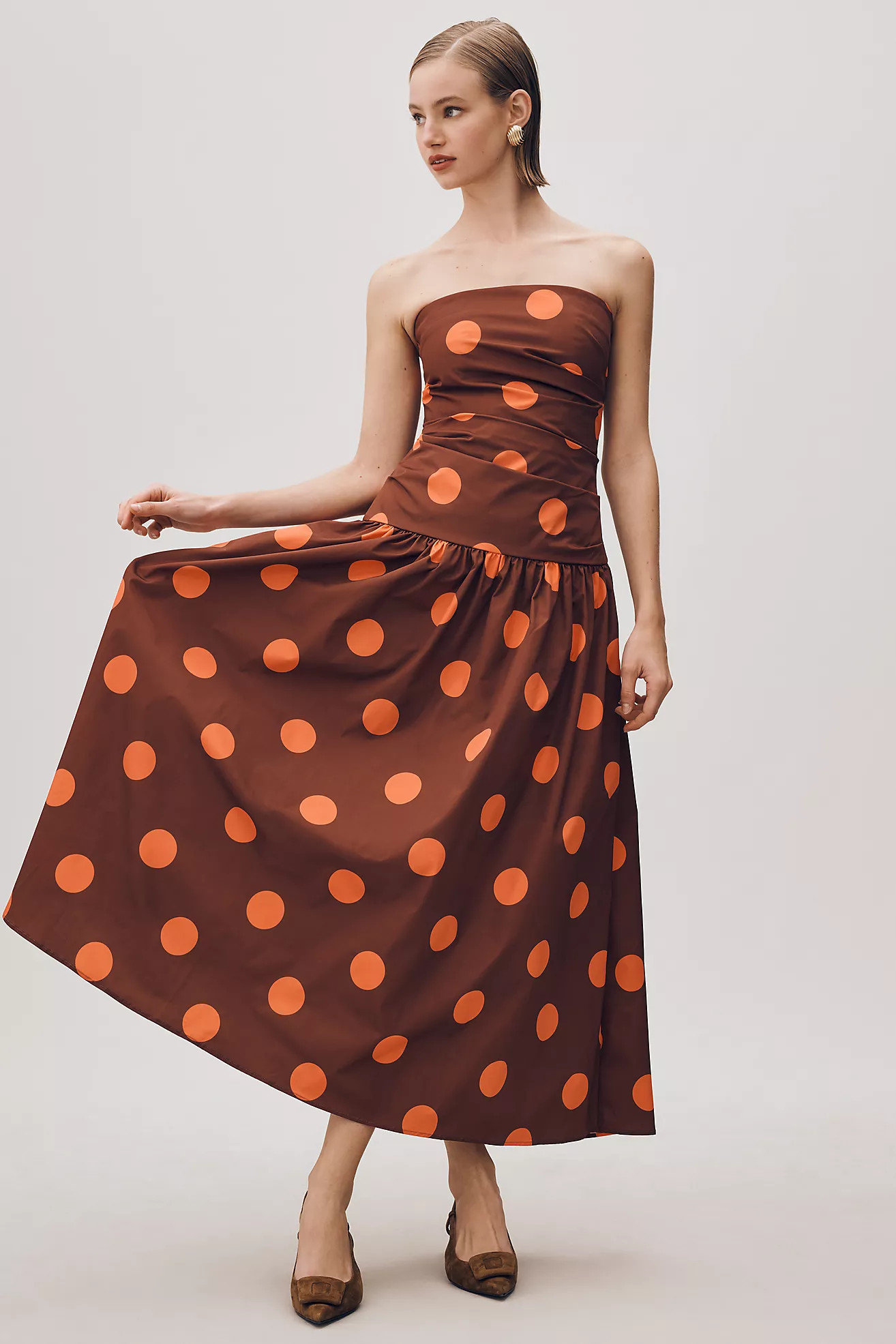 The Wolf Gang Luella Strapless Midi Dress | Anthropologie (US)