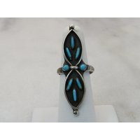 Vintage Zuni Turquoise Sterling Silver Ring. Sz 6.5 | Etsy (US)