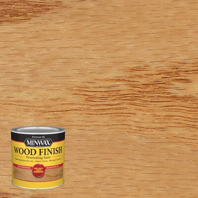 Minwax  Wood Finish Oil-Based Golden Pecan Semi-Transparent Interior Stain (Half-Pint) | Lowe's