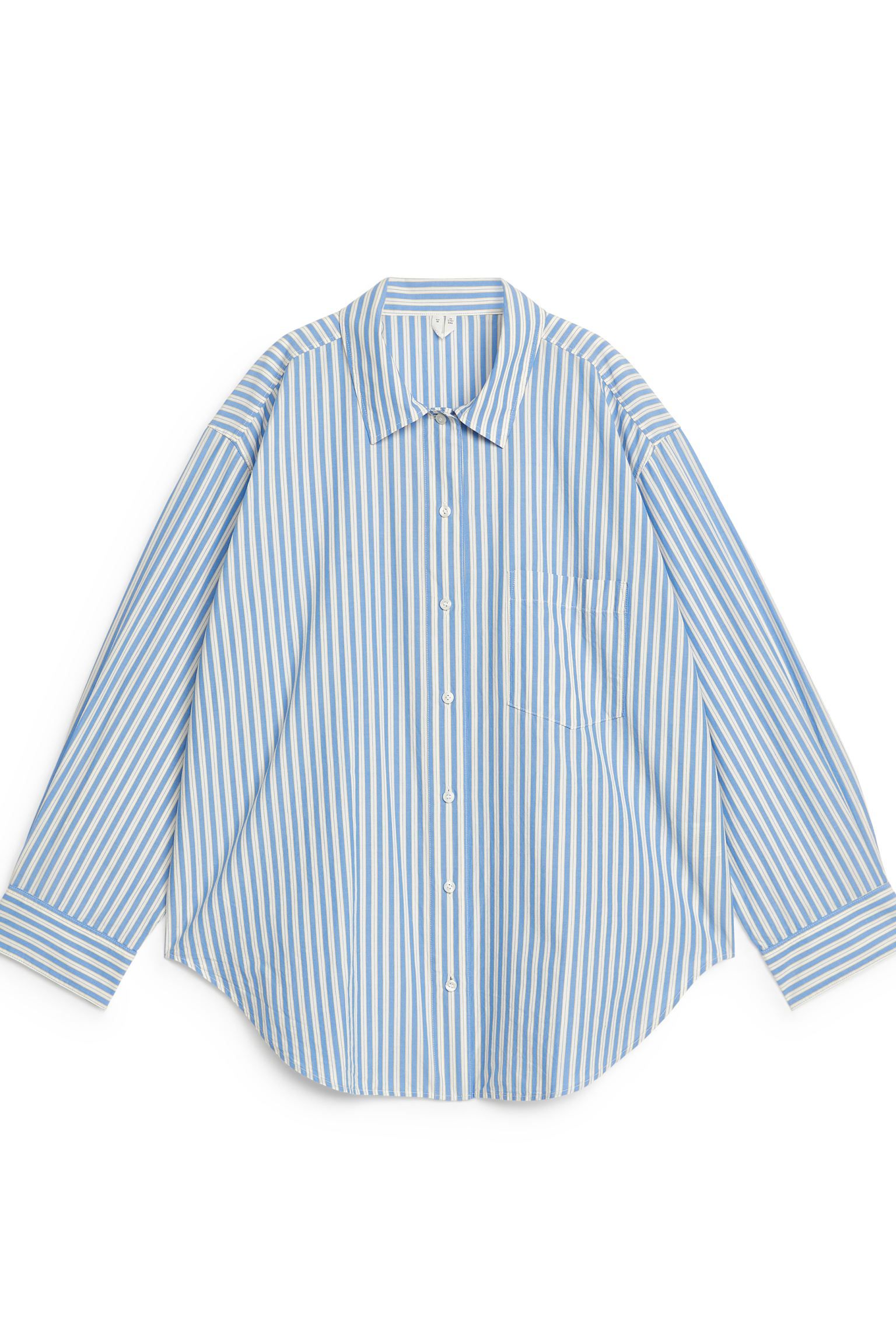 Relaxed Pyjama Shirt - White/Blue - Ladies | H&M GB | H&M (UK, MY, IN, SG, PH, TW, HK)