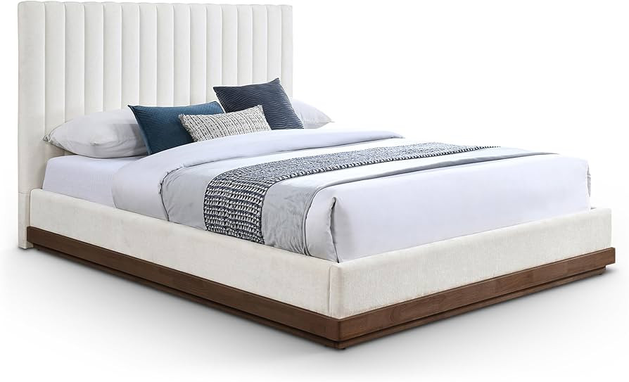 Meridian Furniture B1245Cream-K Emmet Collection Modern | Contemporary King Bed with Soft Cream C... | Amazon (US)