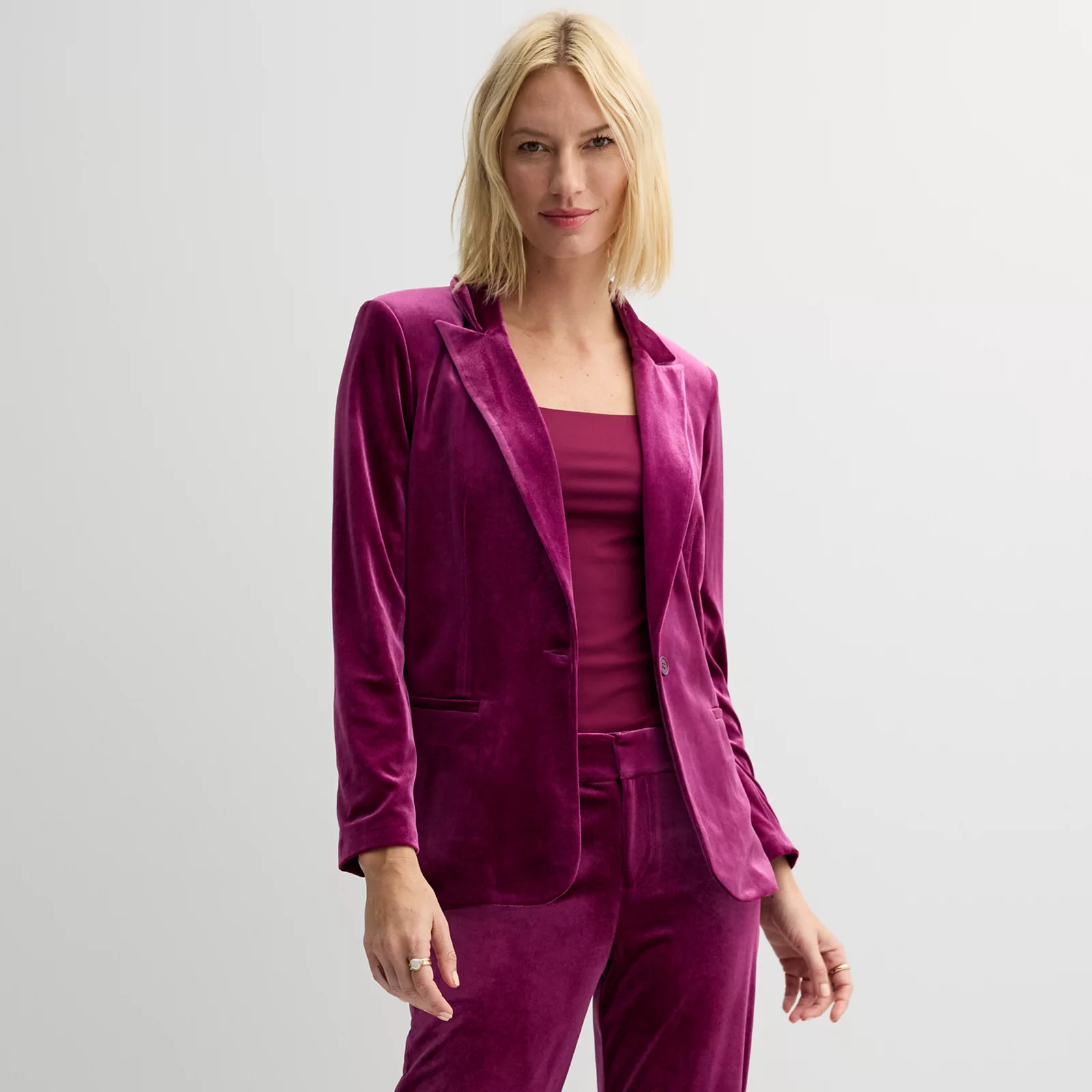 Women's Nine West Peak Lapel Blazer, Size: XL, Australian Orchid | Kohl's
