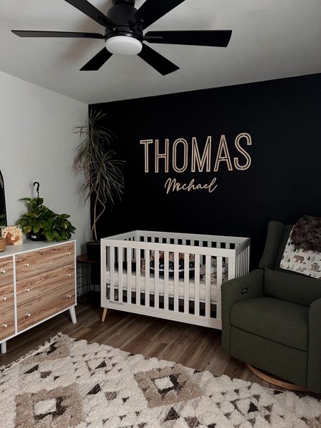 Our neutral baby boy nursery 🖤

Nursery theme, baby boy nursery, baby nursery, white crib, neutral nursery, black nursery, natural wood, babyletto electronic recliner and glider, custom name sign, wooden name sign, baby boy room, black accent wall, natural wood dresser, wayfair furniture, target style, target furniture 


#LTKbaby #LTKbump #LTKhome
