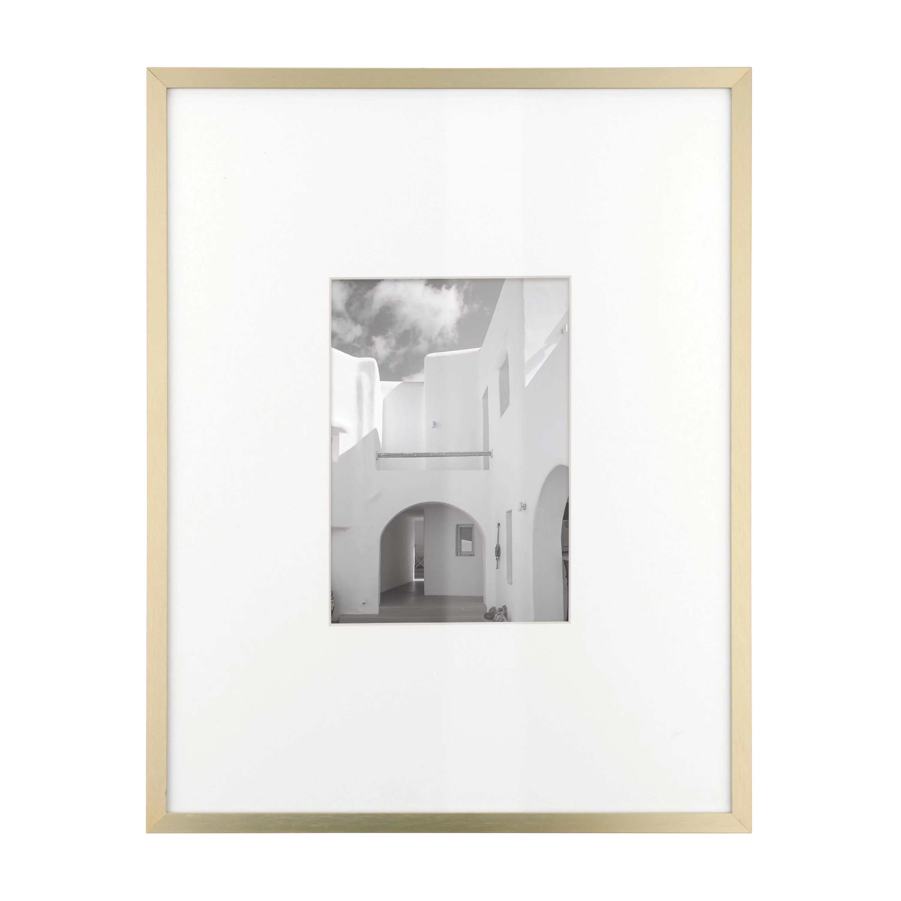 Better Homes & Gardens 11" x 14" Matted to 5" x 7" Gold Wall Picture Frame - Walmart.com | Walmart (US)