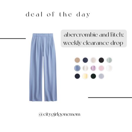Abercrombie and Fitch weekly clearance drop! Obsessed with these tailored pants that come in tons of color options! 

#LTKFindsUnder100 #LTKWorkwear #LTKOver40