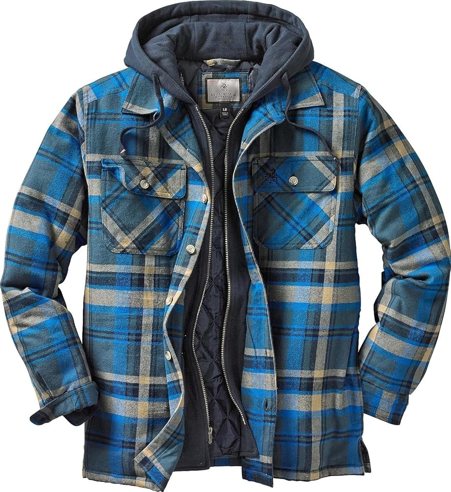 Legendary Whitetails Men's Maplewood Hooded Shirt Jacket | Amazon (US)