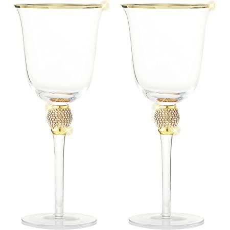 Lorren Home Trends Siena Collection Crystal Double Old Fashion Beverage Glass with Gold Band Desi... | Amazon (US)