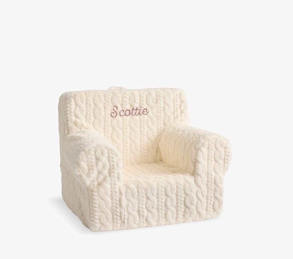 My First Anywhere Chair®, Cozy Cable Knit Collection | Pottery Barn Kids