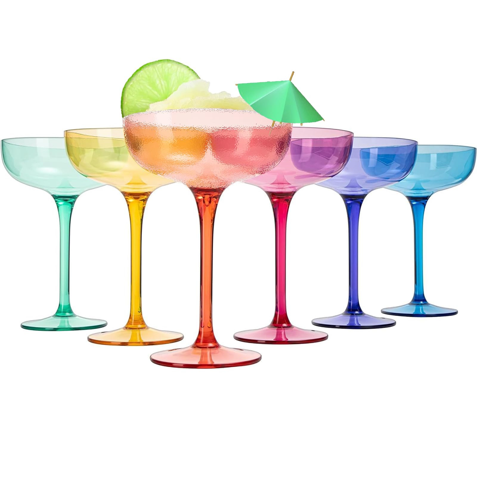 Plastic Acrylic Shatterproof Martini, Margarita, Champagne & Cocktail Unbreakable Glasses, Large ... | Amazon (US)