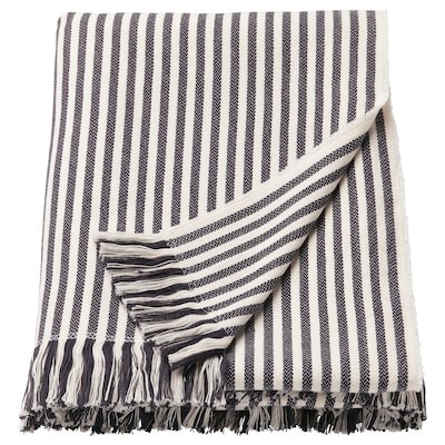 TUVALIE Throw - stripe white, dark gray - IKEA | IKEA (DE)