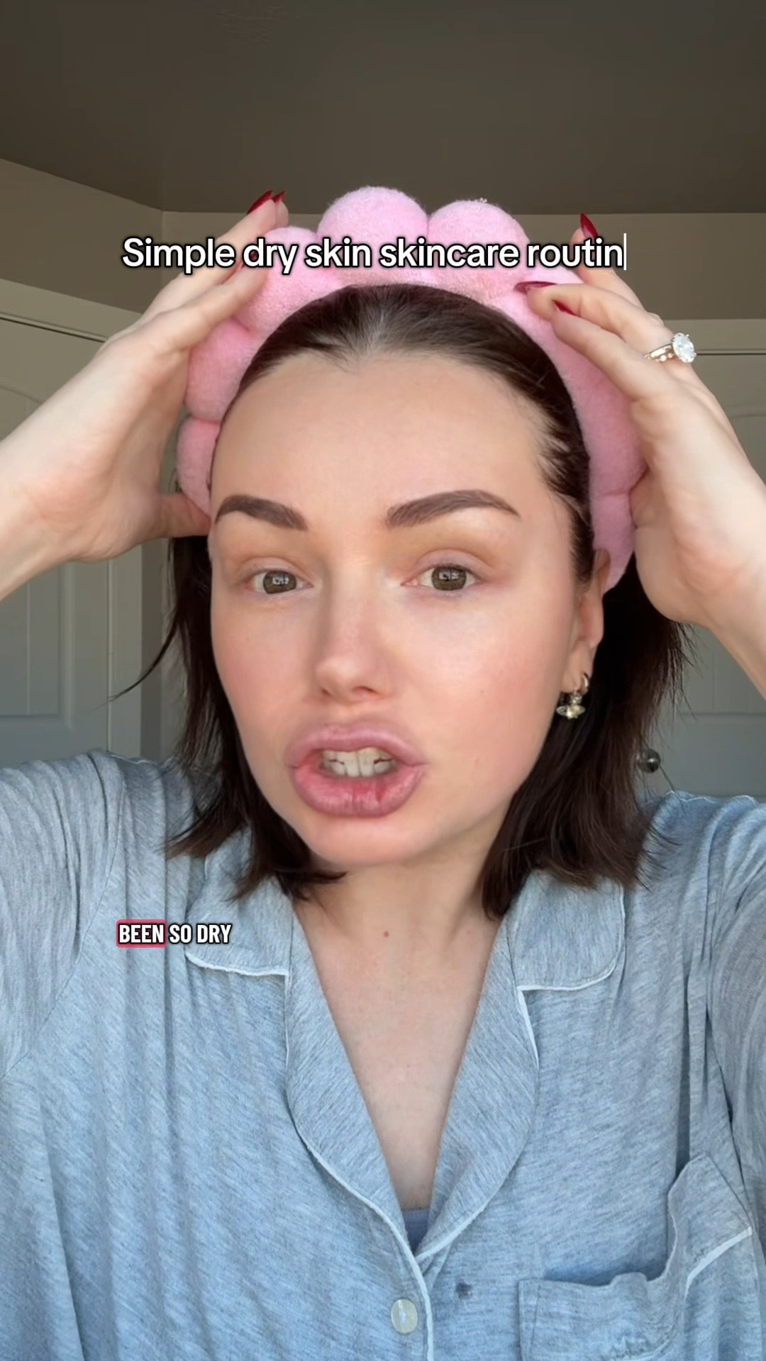 Simple dry skin skincare routine 