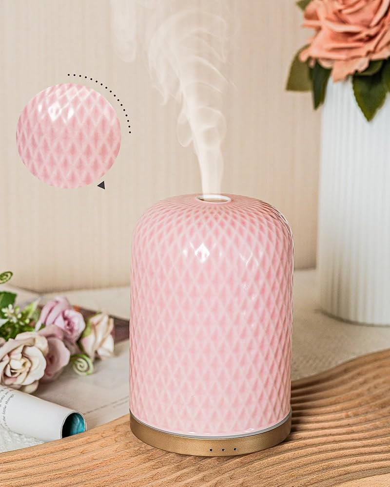 Essential Oil Diffusers,Diffusers for Essential Oils Large Room,110ML Ceramic Diffuser with USB C... | Amazon (US)