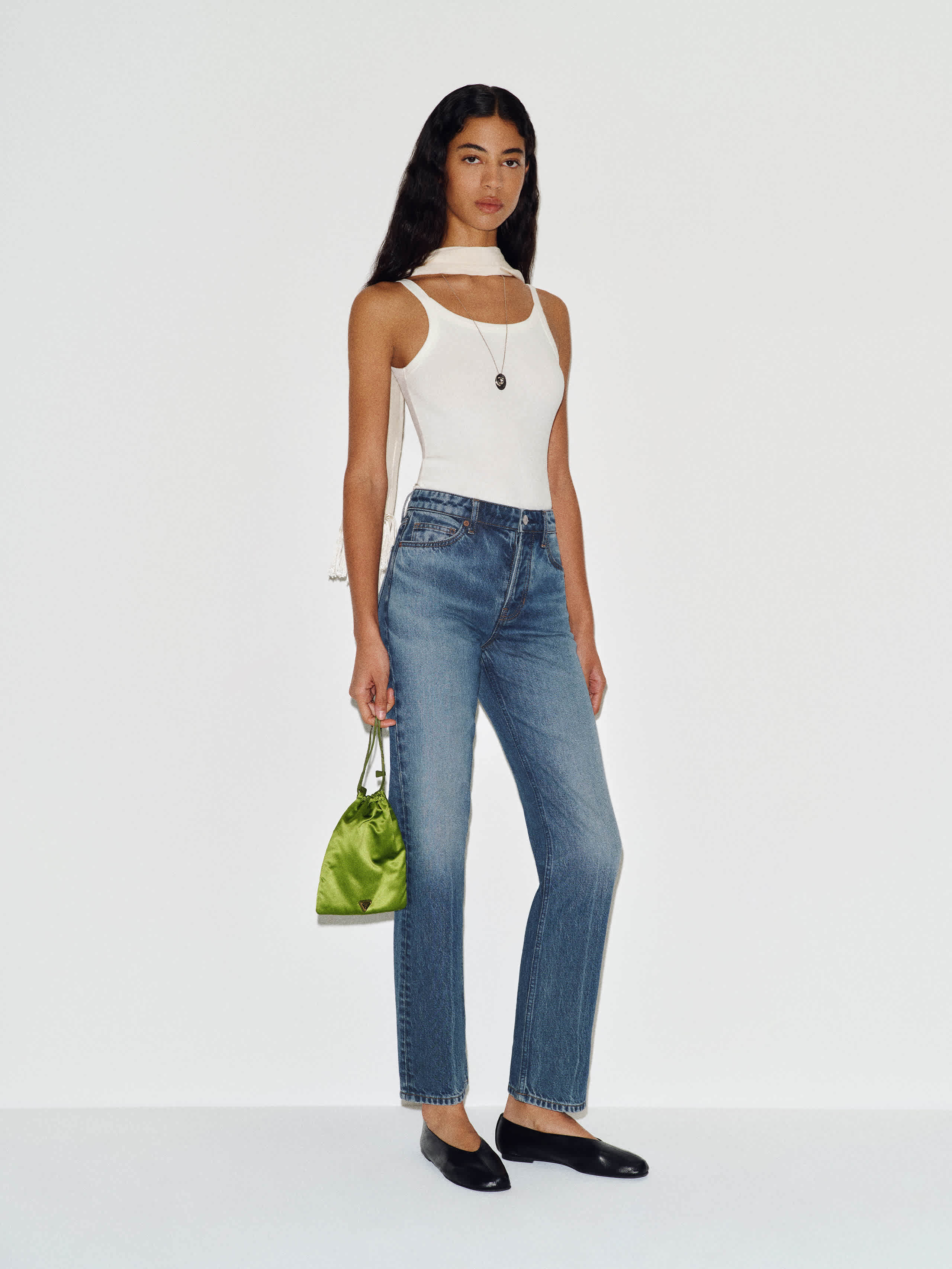 Reformation Cynthia High Rise Straight Jeans Blue Denim 27 | Reformation (Global)