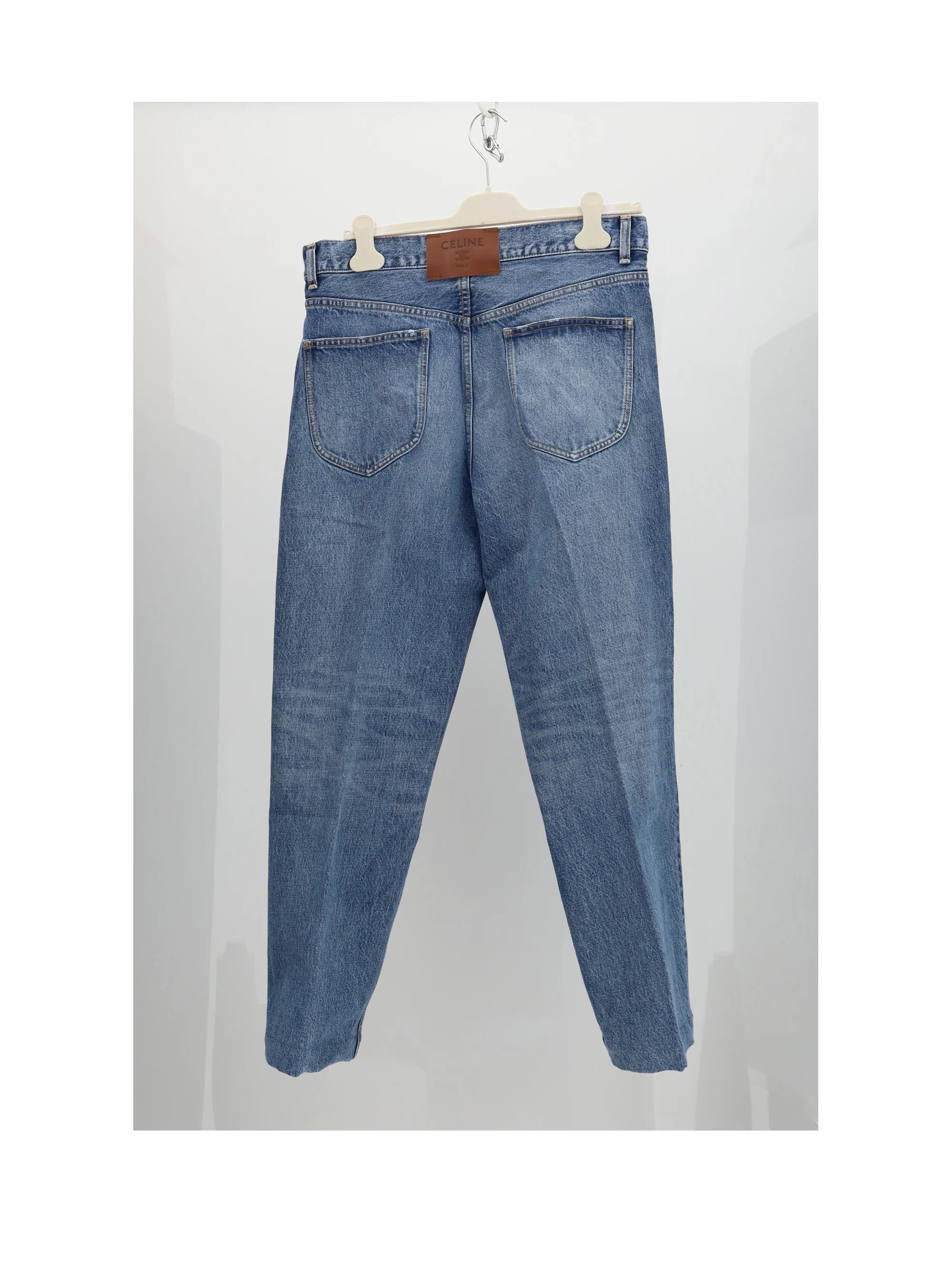 Celine Boyfriend Cotton Jeans — Blue - 32 | Italist Inc.