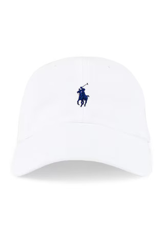 Polo Ralph Lauren Chino Cap in White & Marlin Blue from Revolve.com | Revolve Clothing (Global)