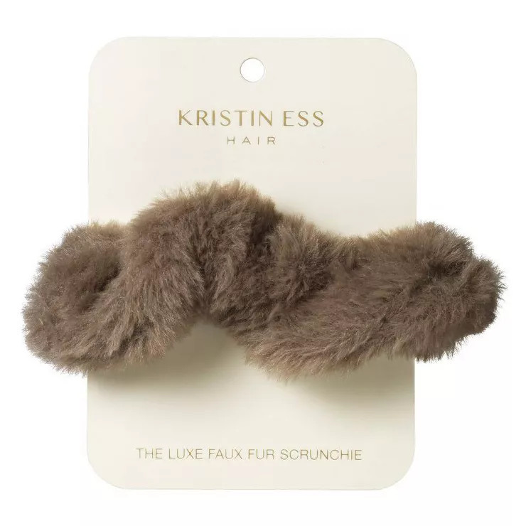 Target/Beauty/Hair Care‎Shop all Kristin EssKristin Ess Faux Fur Hair Scrunchie - BrownOut of s... | Target