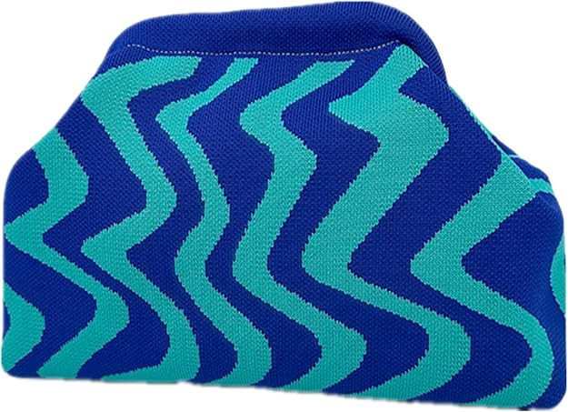 DIHKLCIO Clutch Purses for Women 2026 Summer Beach Woven Crochet Bag Dumpling Striped Ruched Clou... | Amazon (US)