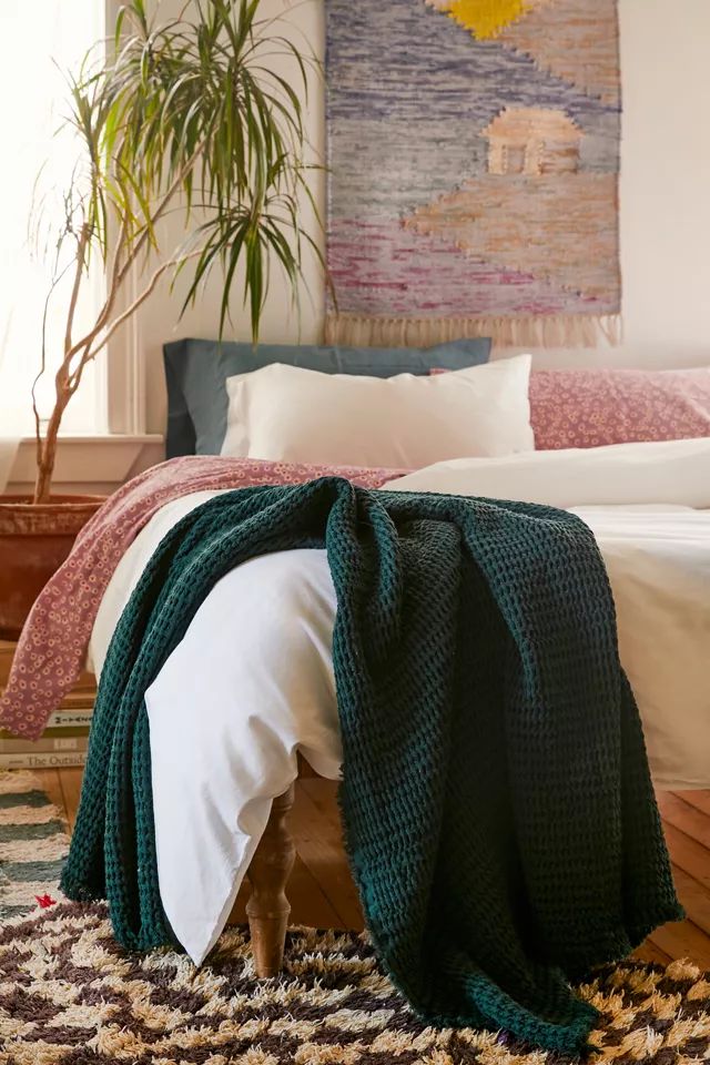 Urban Renewal Recycled Waffle Throw Blanket | Urban Outfitters (US and RoW)