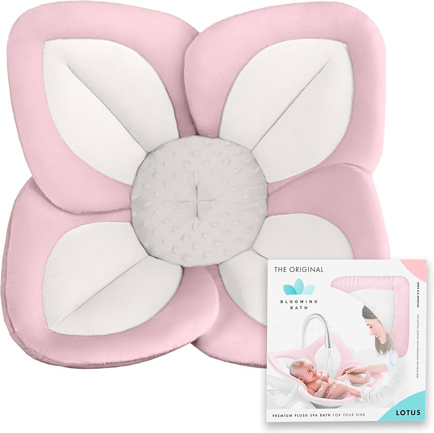 Blooming Bath Lotus Bath Pad - Plush Minky Baby Sink Bathtub Cushion - The Original Washer-Safe F... | Amazon (US)