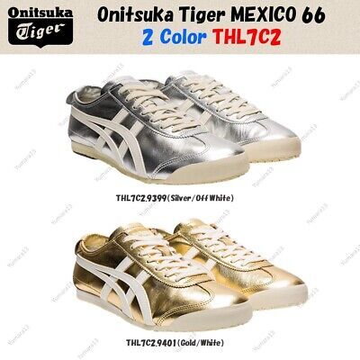 Onitsuka Tiger MEXICO 66 THL7C2 SILVER Gold 2 Color Size US 4-14 Brand New | eBay US