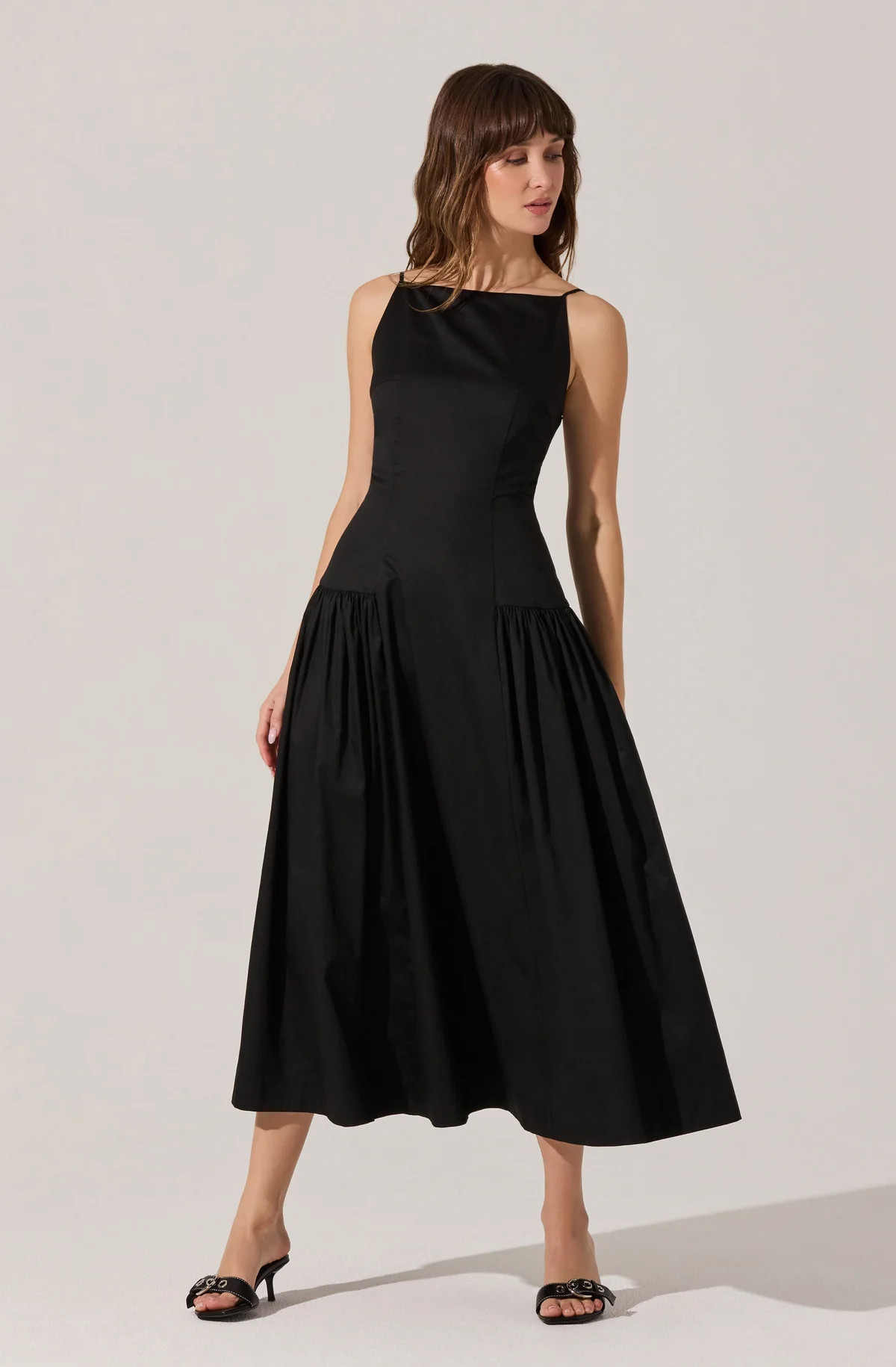 High Square Neck Midi Dress | ASTR The Label (US)