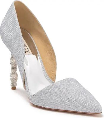 BADGLEY MISCHKA Emily Crystal Heel Pointed Toe Pump | Nordstromrack | Nordstrom Rack