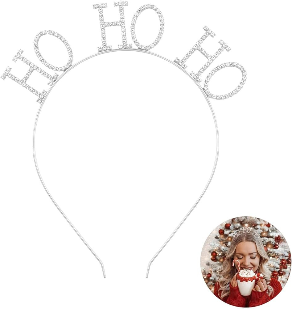 Christmas Headbands for Women, Reindeer Antlers Headband, HOHOHO Headband, Happy New Year Headban... | Amazon (US)