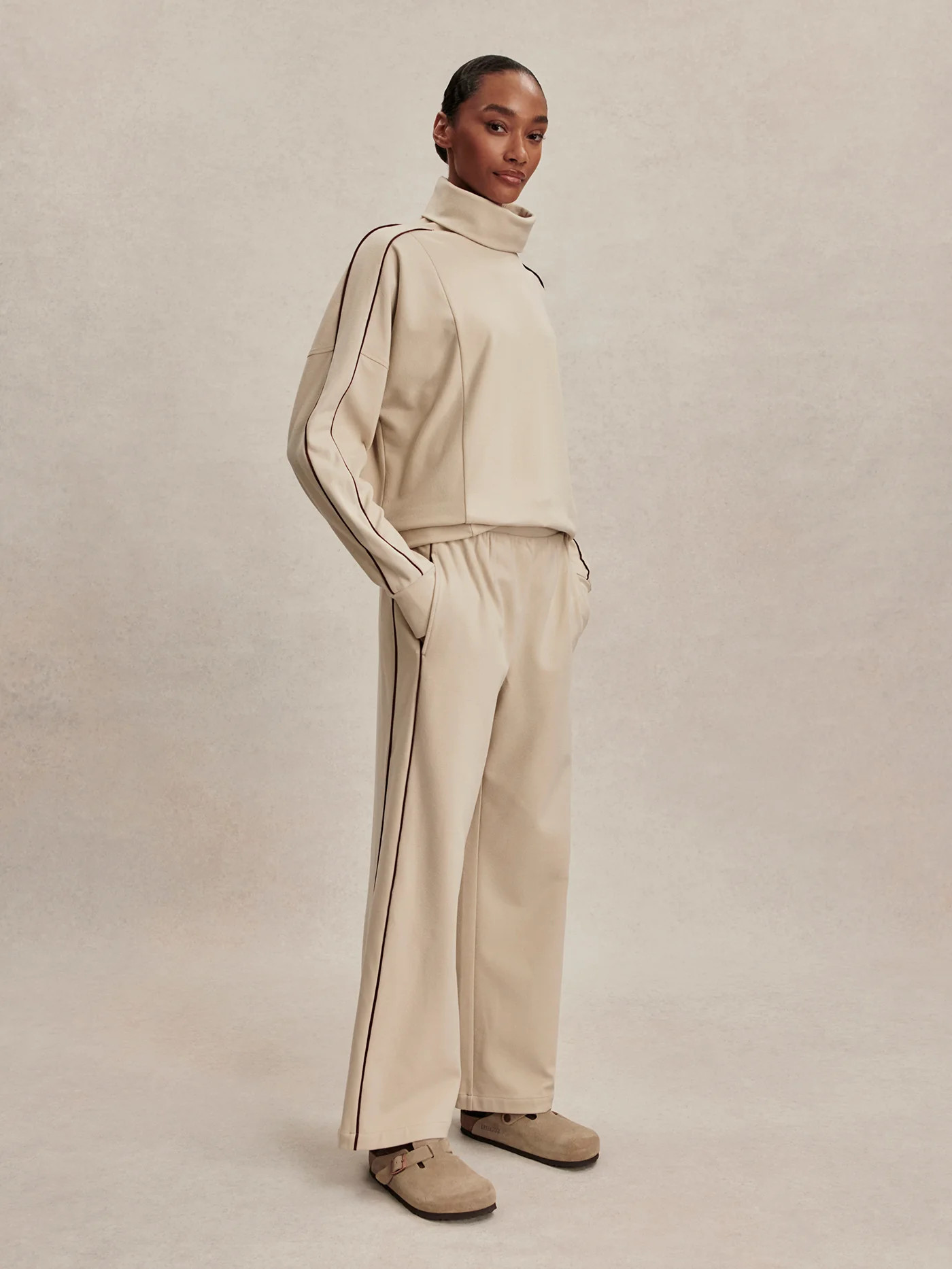 Brushed Rib Wide Leg Pant 28" | Varley US