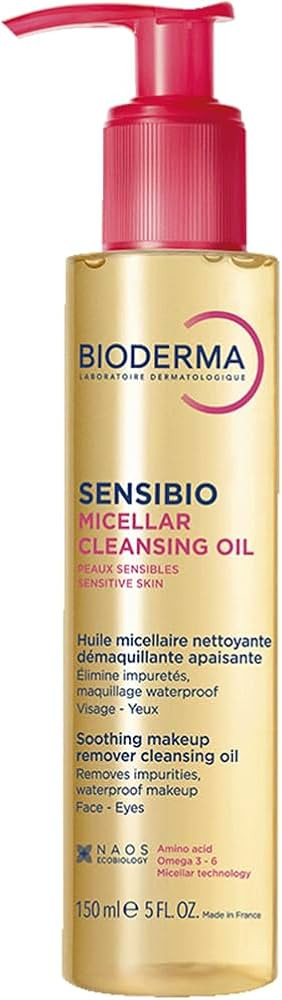 Bioderma Sensibio Micellar Cleansing Oil, 1st Ecobiological Micellar Formula Gentle Face Cleanser... | Amazon (US)