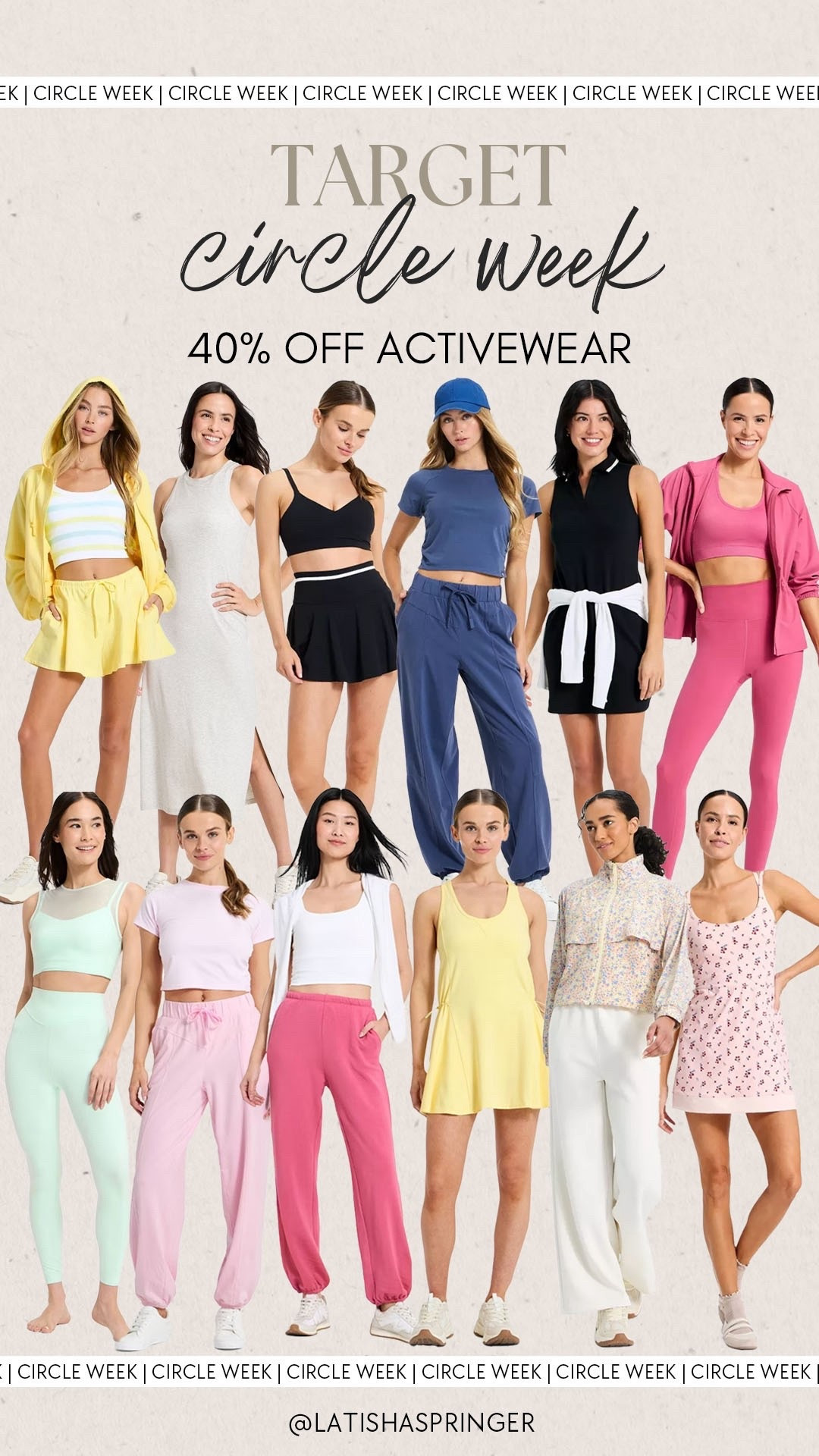 Target circle week 40% off activewear!

#targetfinds

Target finds. Target deals. Target activewear. Target spring active set  

#LTKActive #LTKSaleAlert #LTKSeasonal