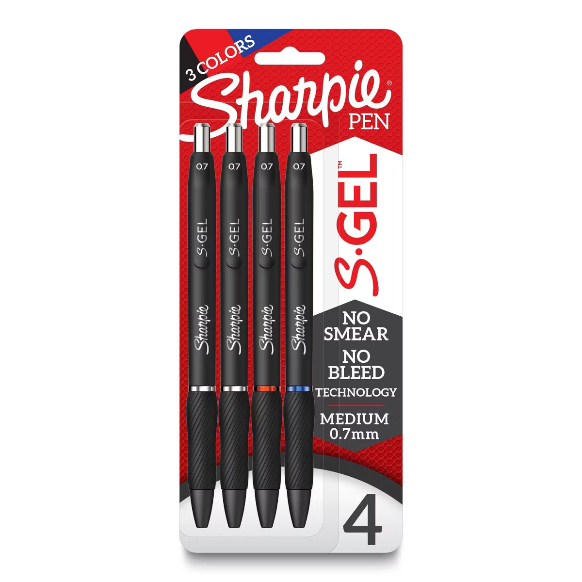 Sharpie S-Gel 4pk Gel Pens 0.7mm Medium Tip Multicolored | Target