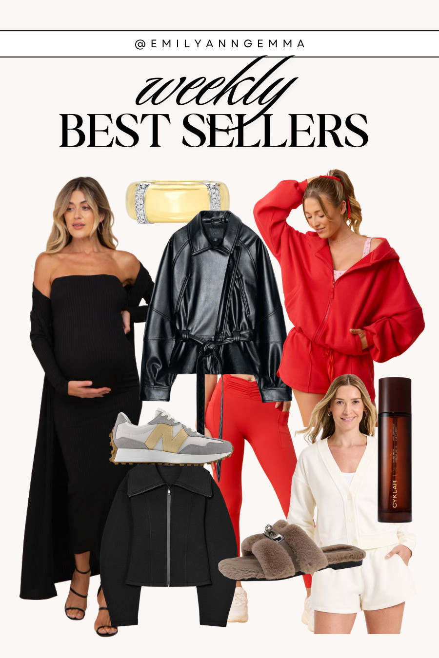 Weekly best sellers! Includes the cutest Target lounge set, a maternity dress and cardigan set, Zara leather jacket, workout sneakers, slippers and more. 

 #LTKootd #LTKActive #LTKBeauty