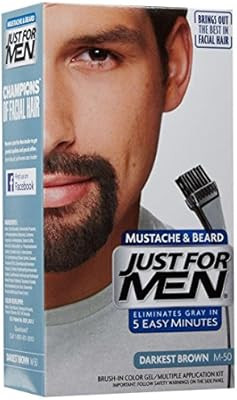 Just For Men Brush-In Color Mustache & Beard - Darkest Brown | Amazon (US)