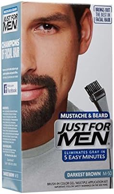 Just For Men Brush-In Color Mustache & Beard - Darkest Brown | Amazon (US)