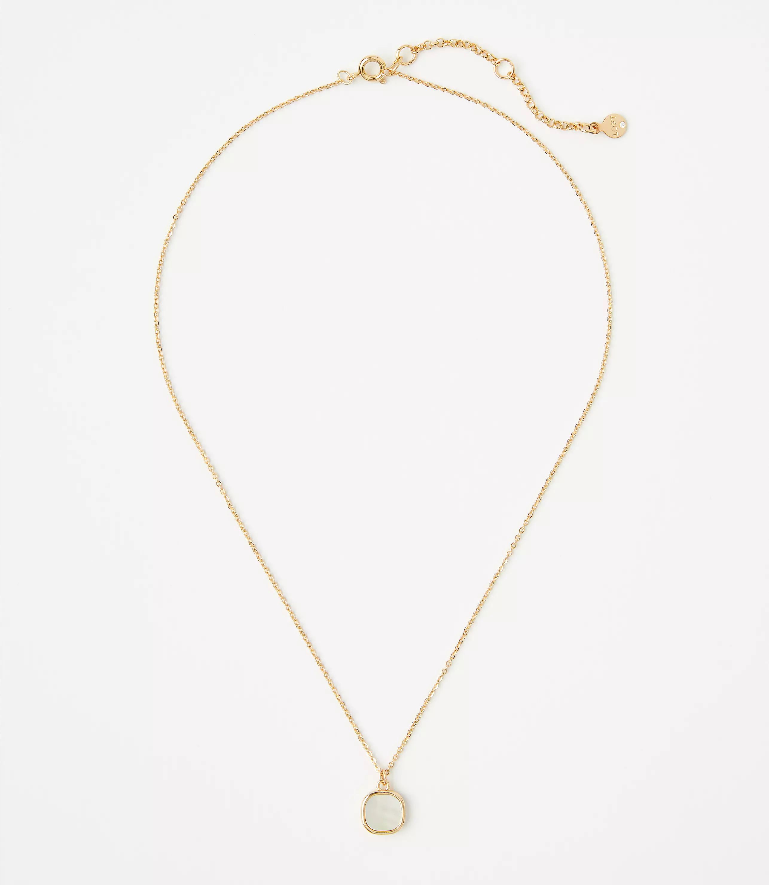 Rounded Square Necklace | LOFT