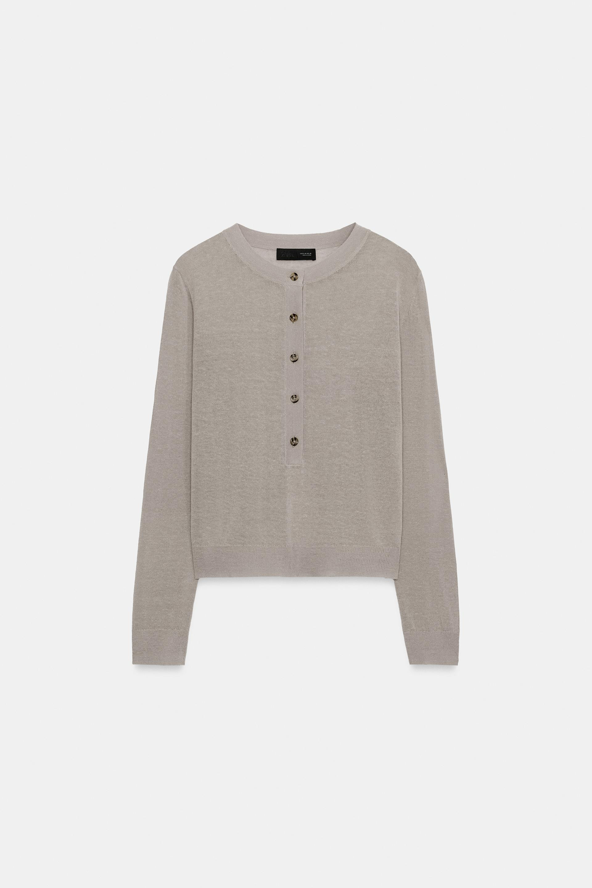 KNIT HENLEY JUMPER | Zara US