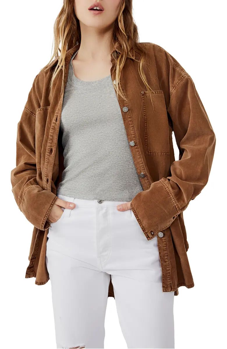Free People Baby Cord Shirt Jacket | Nordstrom | Nordstrom