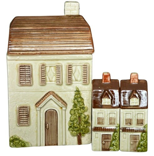 Vintage Canister Salt Pepper Shaker Lot 3pc Set Ceramic House Japan Otagiri 1980  | eBay | eBay CA