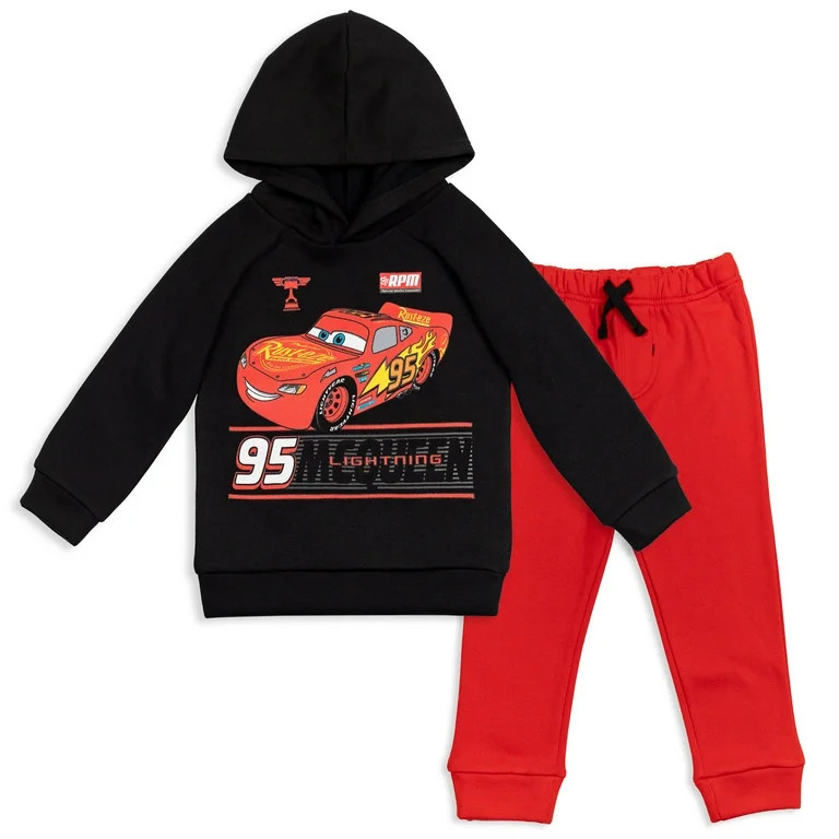 Disney Pixar Cars Lightning McQueen Toddler Boys Fleece Hoodie & Pants 3T - Walmart.com | Walmart (US)