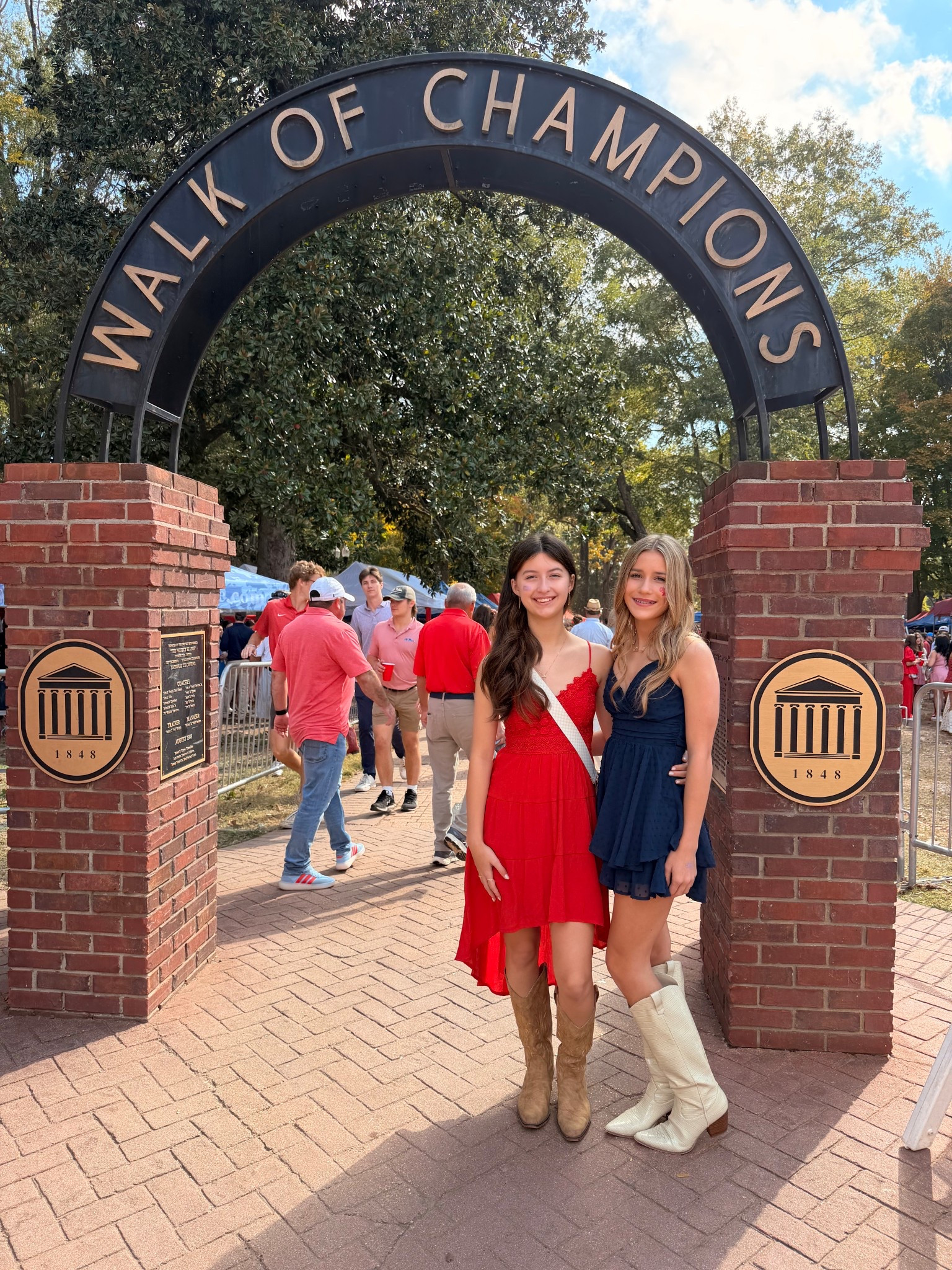 Sweet Southern days in the Grove 💙 A navy dress, white boots, and the charm of Ole Miss traditions.

#LTKStyleTip #LTKTravel #LTKKids
