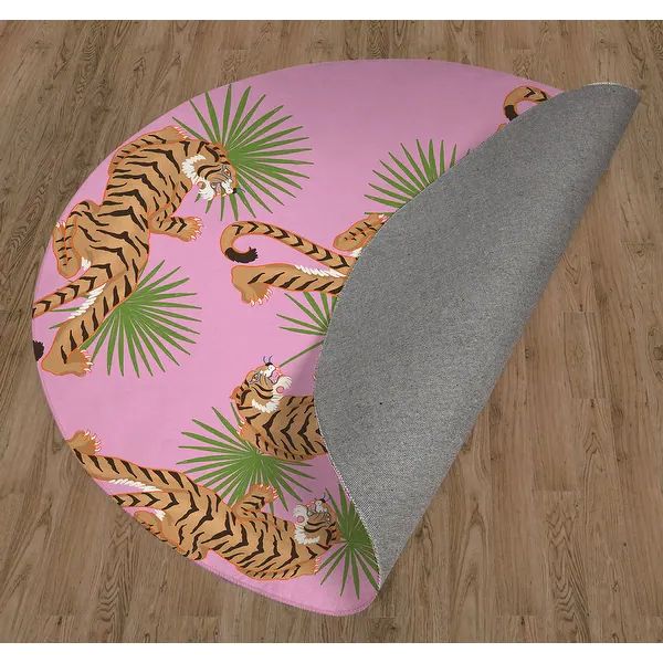 TIGER PALM PINK Area Rug By Kavka Designs - 2'6" x 8' Runner | Bed Bath & Beyond