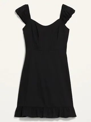 Fit & Flare Puff-Sleeve Mini Dress for Women | Old Navy (US)
