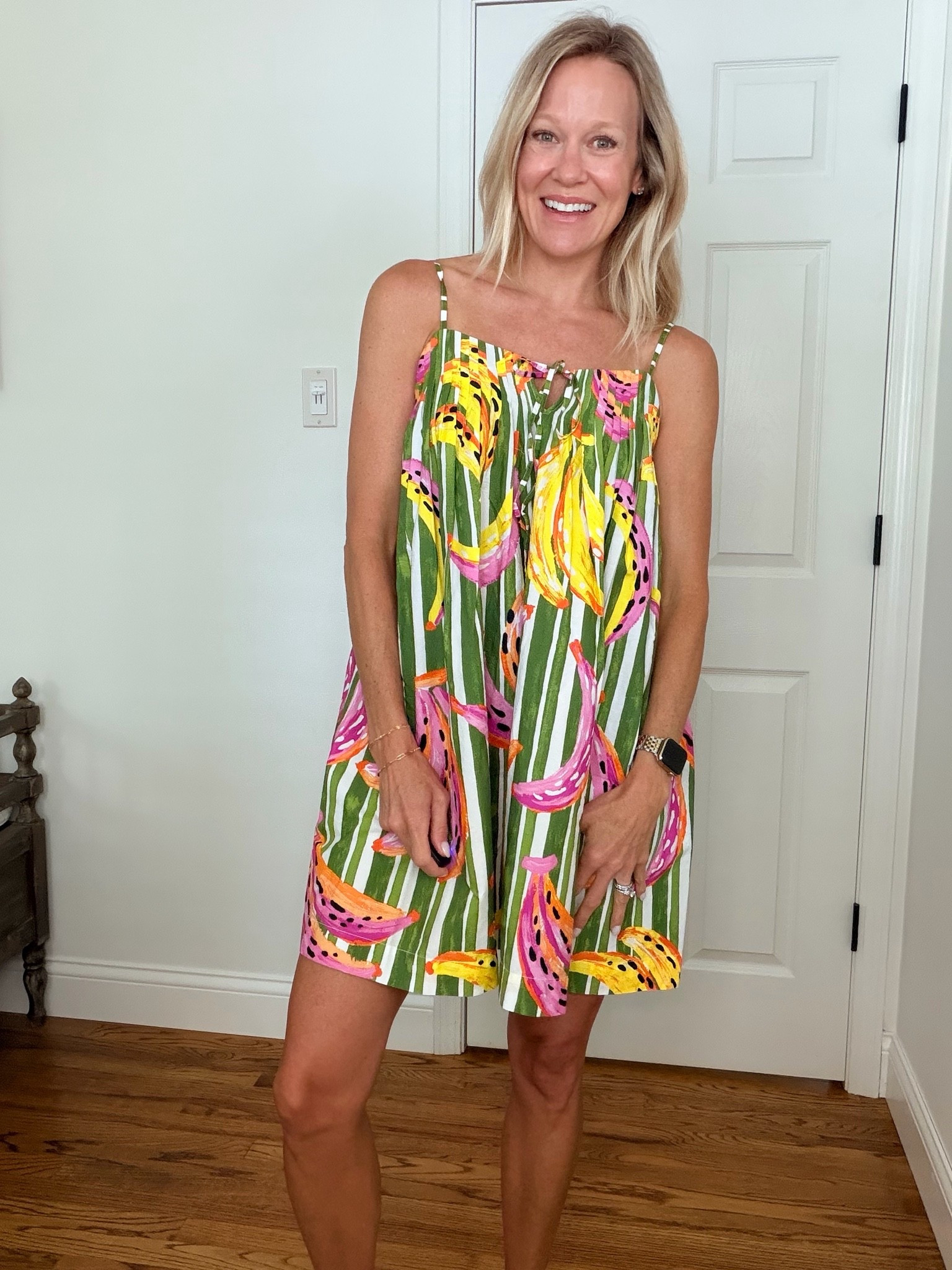 Look for less dress! Size down- runs big. 

Wearing and xs 

#walmartfinds @walmart