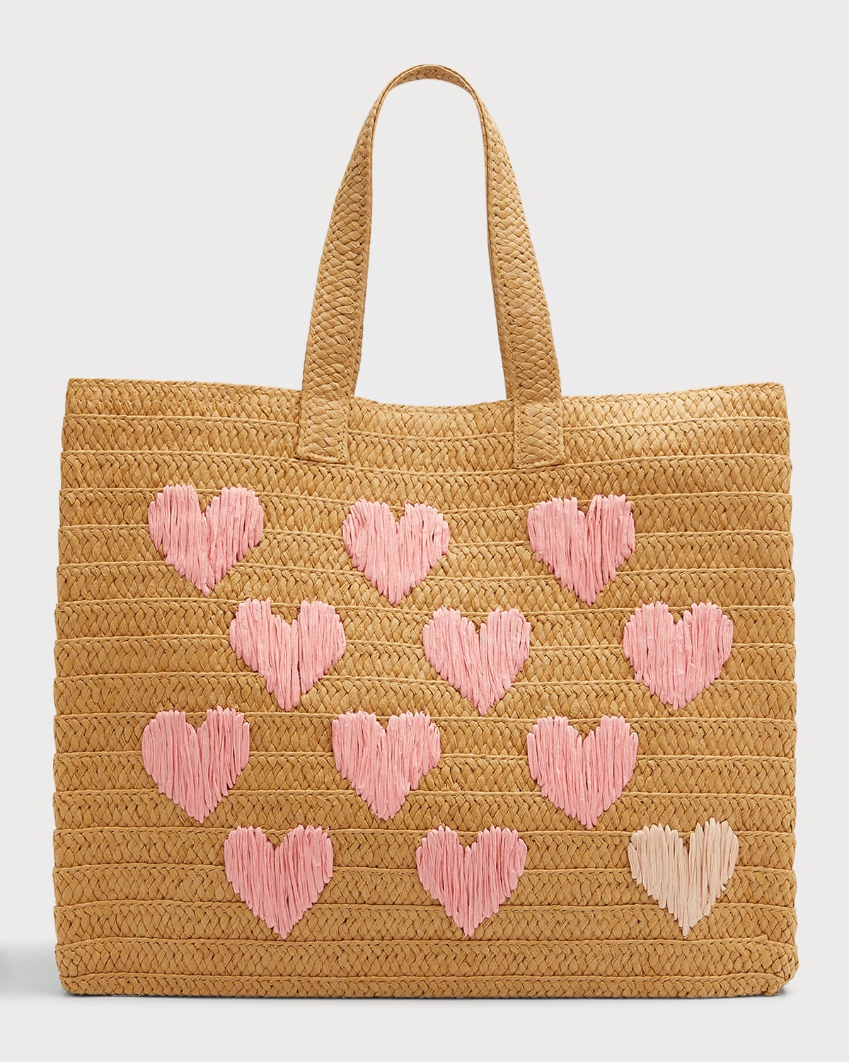 Embroidered Heart Beach Tote Bag | Neiman Marcus
