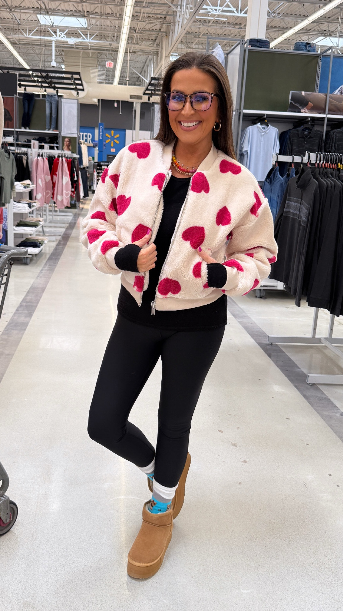 The cutest Valentine’s Day jacket! Also comes in black and white. Wearing a medium jacket. Small top. Small pants. 

Winter outfit, winter fashion, Valentine’s Day outfit 

#LTKFindsUnder50 #LTKSeasonal #LTKStyleTip