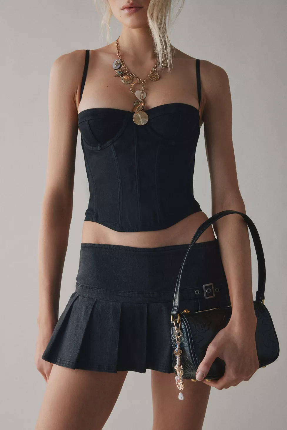 BDG Shaina Belted Denim Micro Mini Skort | Urban Outfitters (US and RoW)