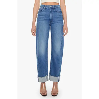 The Half-Pipe Flood Cuff Fray High Waist Wide Leg Jeans | Nordstrom